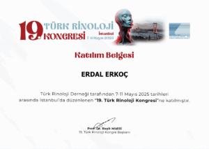 Erdal Erkoc's 2025 Istanbul 19. Turkish Rhinology Congress